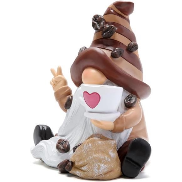 Themed Gnome 6-Inch High Miniature Statue for Coffee Bars, Decor for All Seasons - Picture 6 of 8